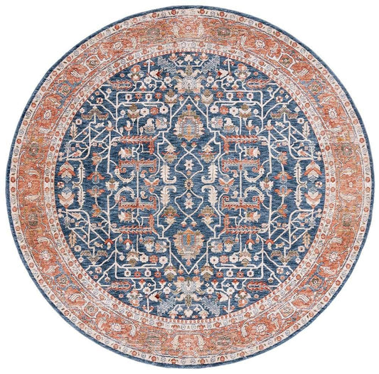 Lauren Ralph Lauren - Darcy Rug - 6-7in X 6-7in Round - Navy / Beige veiw 1