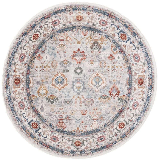 Lauren Ralph Lauren - Fairhaven Rug - 6-7in X 6-7in Round - Light Grey / Blue Rust veiw 1