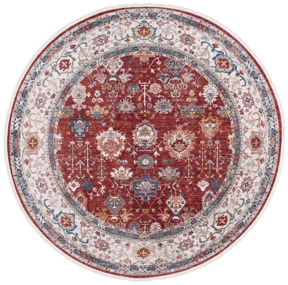 Lauren Ralph Lauren - Fairhaven Rug - 6-7in X 6-7in Round - Red / Ivory Blue veiw 1
