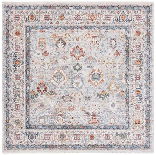 Lauren Ralph Lauren - Fairhaven Rug - 6-7in X 6-7in Square - Light Grey / Blue Rust veiw 1