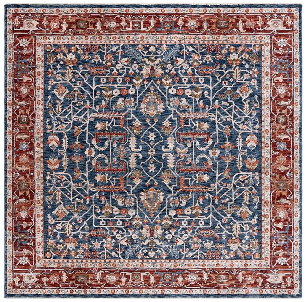 Lauren Ralph Lauren - Darcy Rug - 6-7in X 6-7in Square - Navy / Red veiw 1