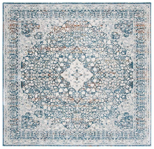 Lauren Ralph Lauren - Fleur Rug - 6-7in X 6-7in Square - Ivory / Blue veiw 1