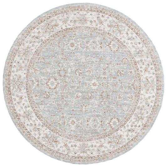 Lauren Ralph Lauren - 1751 Rug - 6-7in X 6-7in Round - Blue / Rust veiw 1