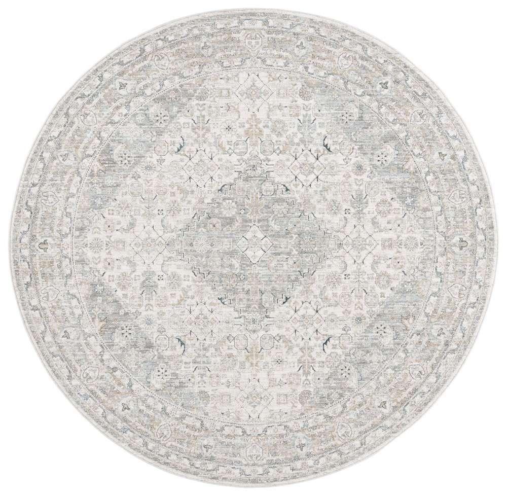 Lauren Ralph Lauren - 1755 Rug - 6-7in X 6-7in Round - Ivory / Blue veiw 1