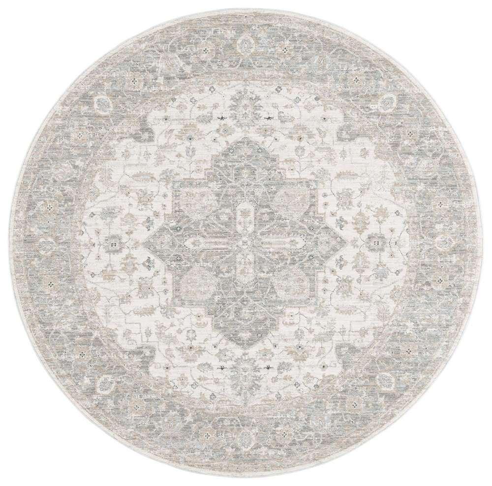 Lauren Ralph Lauren - 1759 Rug - 6-7in X 6-7in Round - Ivory / Blue veiw 1