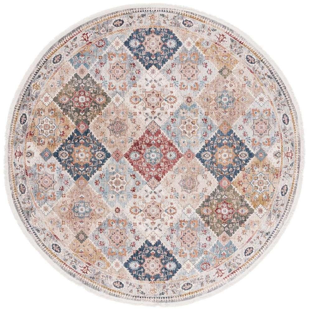 Lauren Ralph Lauren - Ashington Rug - 6-7in X 6-7in Round - Ivory / Blue Rust veiw 1