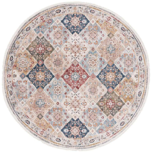 Lauren Ralph Lauren - Ashington Rug - 6-7in X 6-7in Round - Ivory / Blue Rust veiw 1