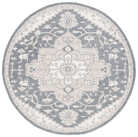 Lauren Ralph Lauren - Percy Rug - 7 X 7 Round - Grey / Ivory veiw 1