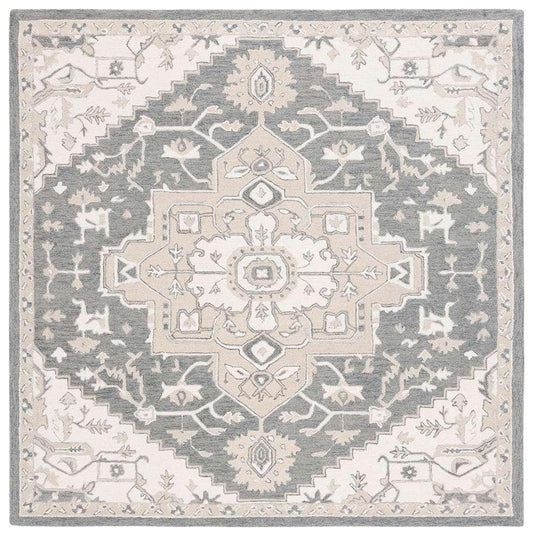 Lauren Ralph Lauren - Percy Rug - 7 X 7 Square - Grey / Ivory veiw 1