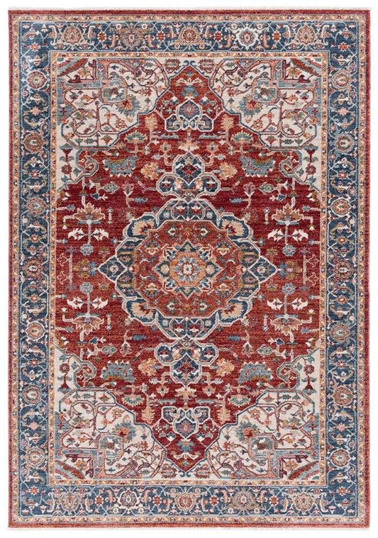 Lauren Ralph Lauren - 1414 Rug - 5 X 7 - Red / Ivory Blue veiw 1
