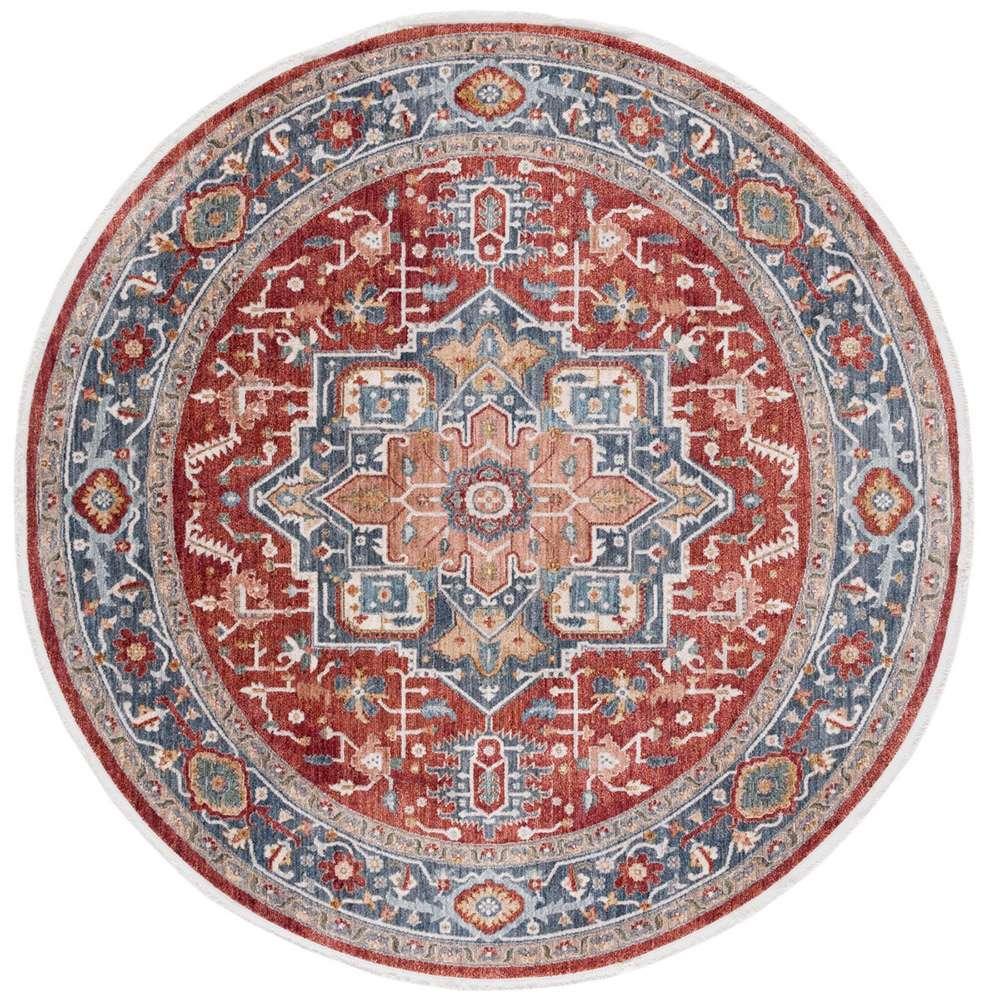 Lauren Ralph Lauren - 1415 Rug - 6-7in X 6-7in Round - Blue / Red Ivory veiw 1
