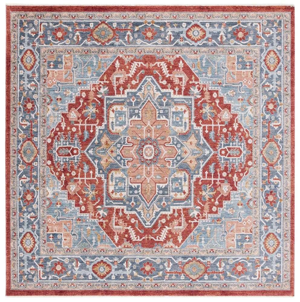 Lauren Ralph Lauren - 1415 Rug - 6-7in X 6-7in Square - Blue / Red Ivory veiw 1