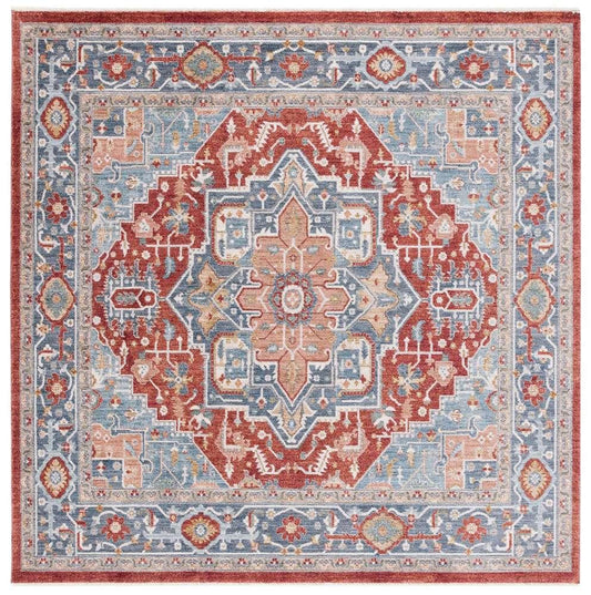 Lauren Ralph Lauren - 1415 Rug - 6-7in X 6-7in Square - Blue / Red Ivory veiw 1