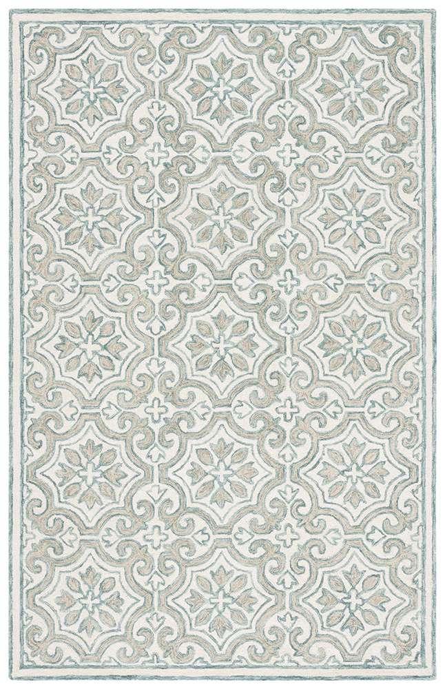 Lauren Ralph Lauren - 6944 Rug - 5 X 8 - Teal / Ivory veiw 1