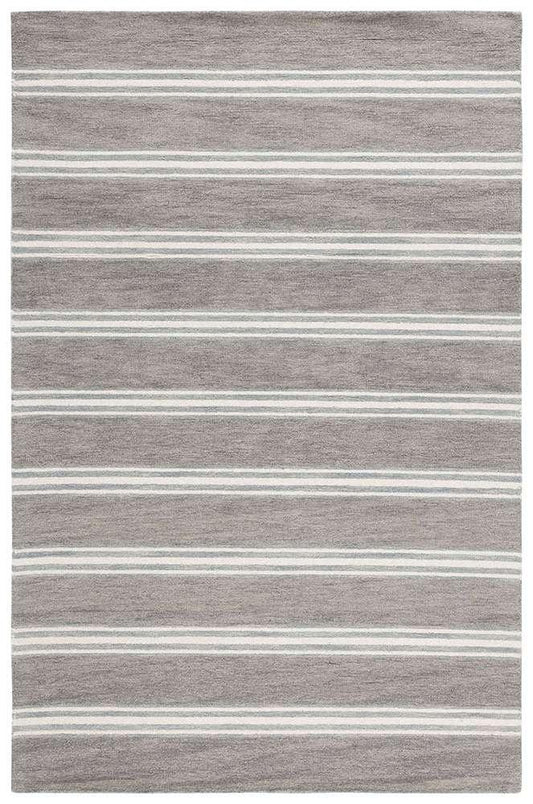 Lauren Ralph Lauren - Arlen Stripe Rug - 5 X 8 - Grey / Ivory veiw 1