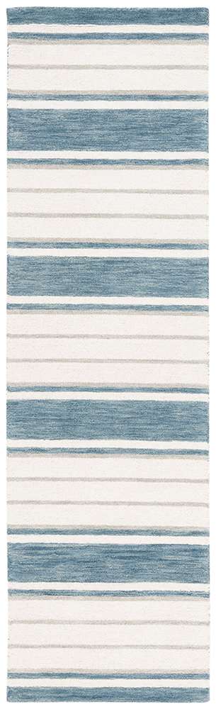 Lauren Ralph Lauren - Ballast Stripe Rug - 2-3in X 8 - Blue / Ivory veiw 1