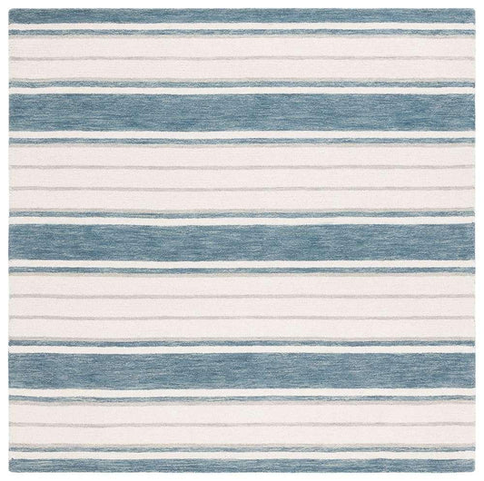 Lauren Ralph Lauren - Ballast Stripe Rug - 6 X 6 Square - Blue / Ivory veiw 1