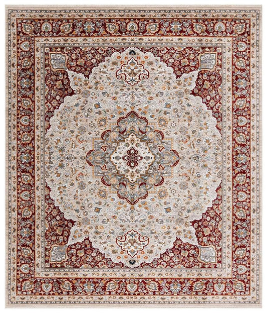 Lauren Ralph Lauren - 1120 Rug - 7-9in x 9-6inRECTANGLE - Beige / Red veiw 1