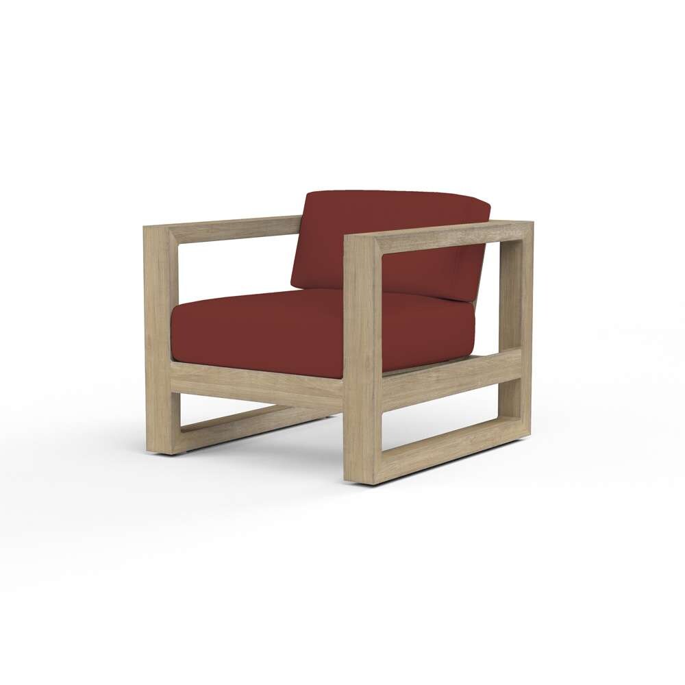 Sunset West - Coastal Teak Club Chair in Canvas Henna, No Welt - SW5501-21-5407 veiw 1