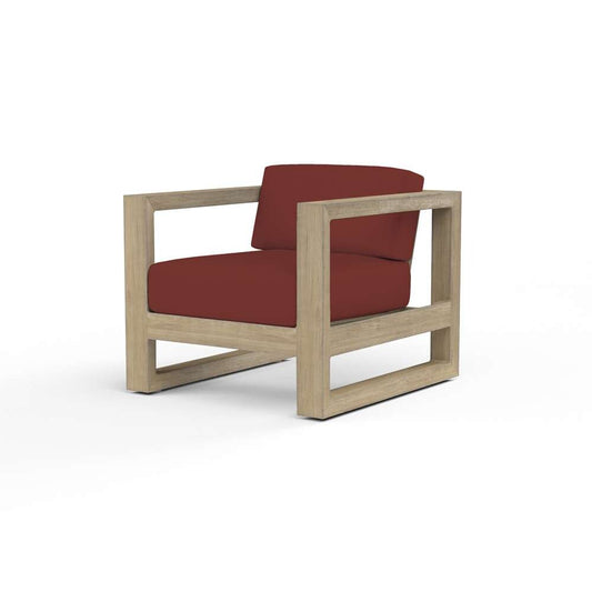 Sunset West - Coastal Teak Club Chair in Canvas Henna, No Welt - SW5501-21-5407 veiw 1