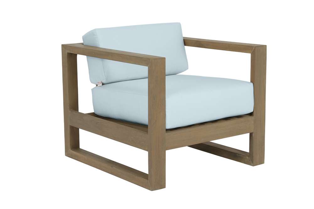 Sunset West - Coastal Teak Club Chair in Canvas Skyline, No Welt - SW5501-21-14091 veiw 1
