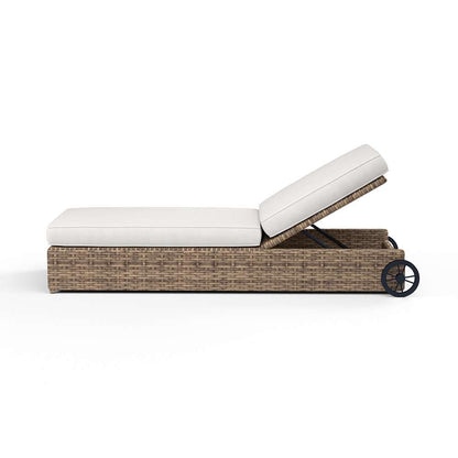 Sunset West - Havana Adjustable Chaise in Canvas Flax w/ Self Welt - SW1701-9-FLAX-STKIT veiw 2