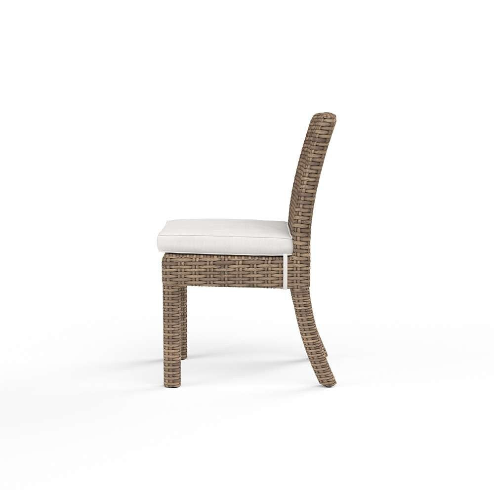 Sunset West - Havana Armless Dining Chair in Canvas Flax w/ Self Welt - SW1701-1A-FLAX-STKIT veiw 2