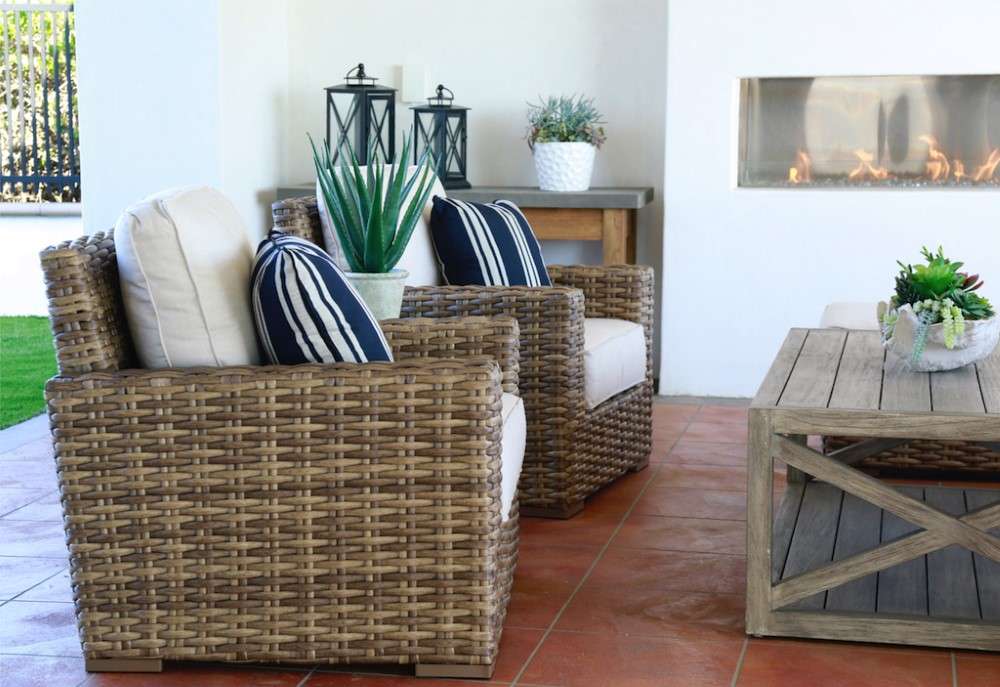 Sunset West - Havana Club Chair in Canvas Flax w/ Self Welt - SW1701-21-FLAX-STKIT veiw 4