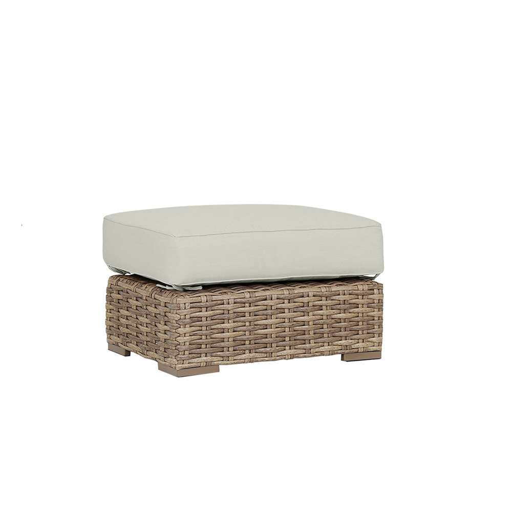 Sunset West - Havana Ottoman in Canvas Granite w/ Self Welt - SW1701-OTT-5402 veiw 1