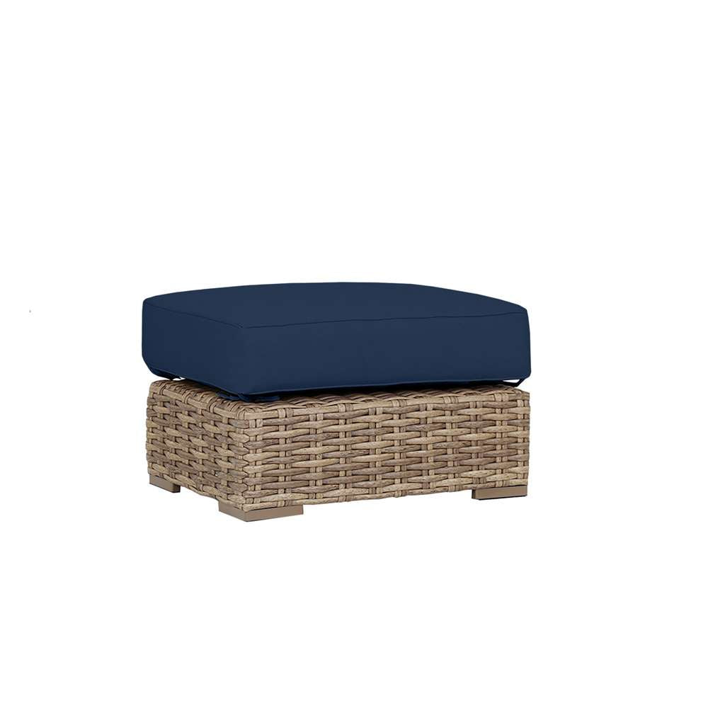 Sunset West - Havana Ottoman in Spectrum Indigo w/ Self Welt - SW1701-OTT-48080 veiw 1