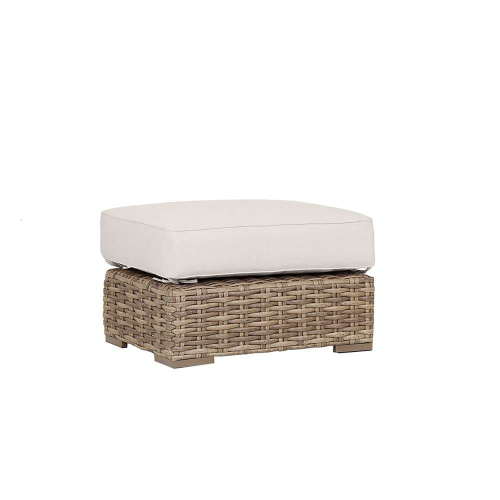 Sunset West - Havana Ottoman in Canvas Natural w/ Self Welt - SW1701-OTT-5404 veiw 1