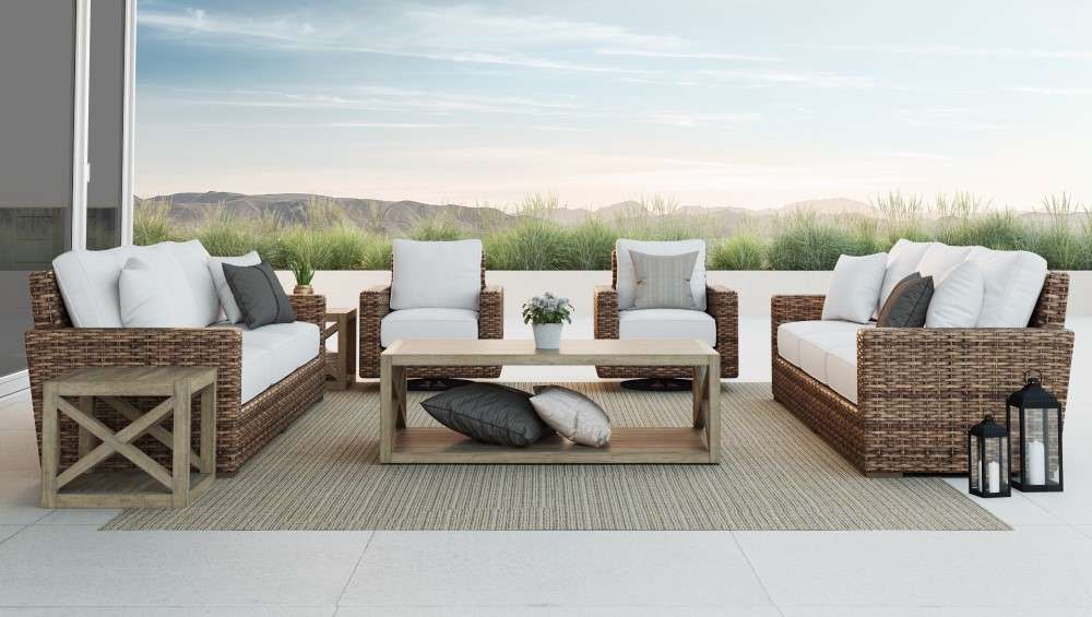 Sunset West - Havana Sofa in Canvas Flax w/ Self Welt - SW1701-23-FLAX-STKIT veiw 4