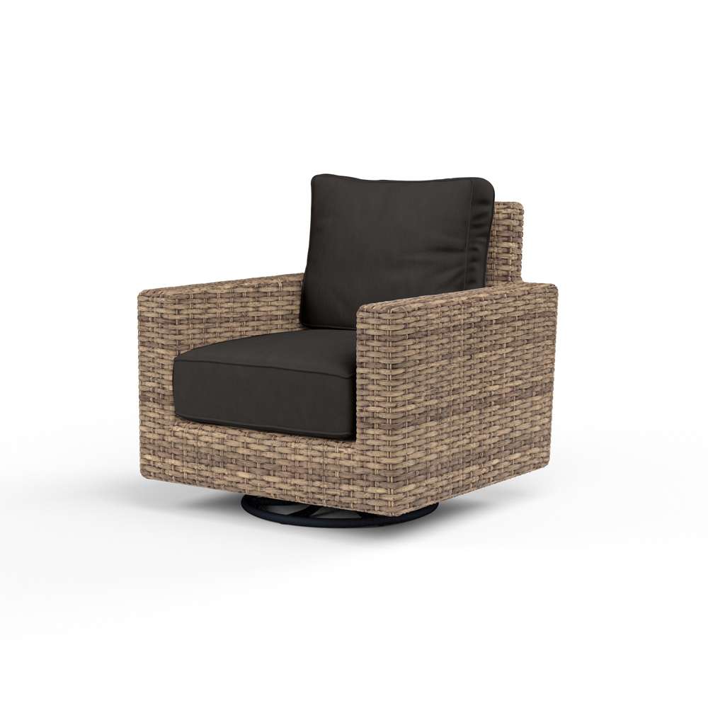 Sunset West - Havana Swivel Club Rocker in Spectrum Carbon w/ Self Welt - SW1701-21SR-48085 veiw 1
