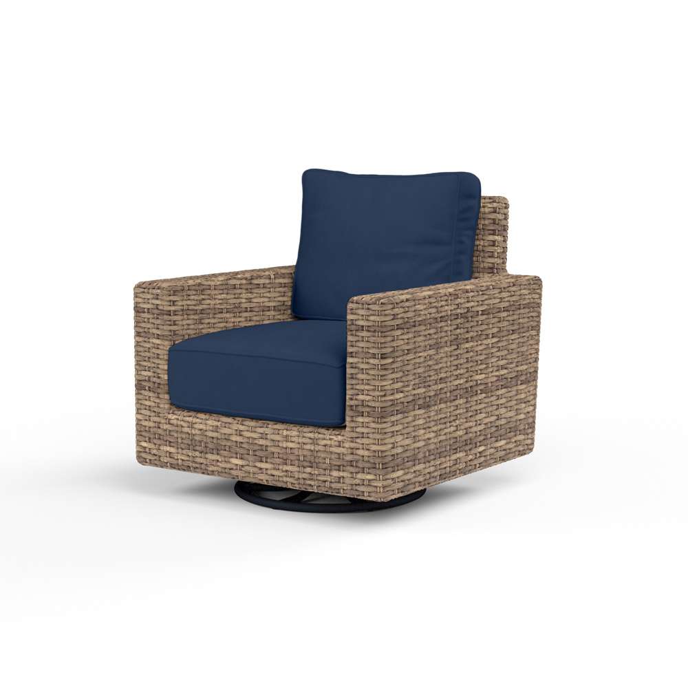 Sunset West - Havana Swivel Club Rocker in Spectrum Indigo w/ Self Welt - SW1701-21SR-48080 veiw 1