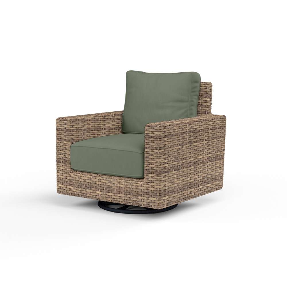 Sunset West - Havana Swivel Club Rocker in Cast Sage w/ Self Welt - SW1701-21SR-48092 veiw 1