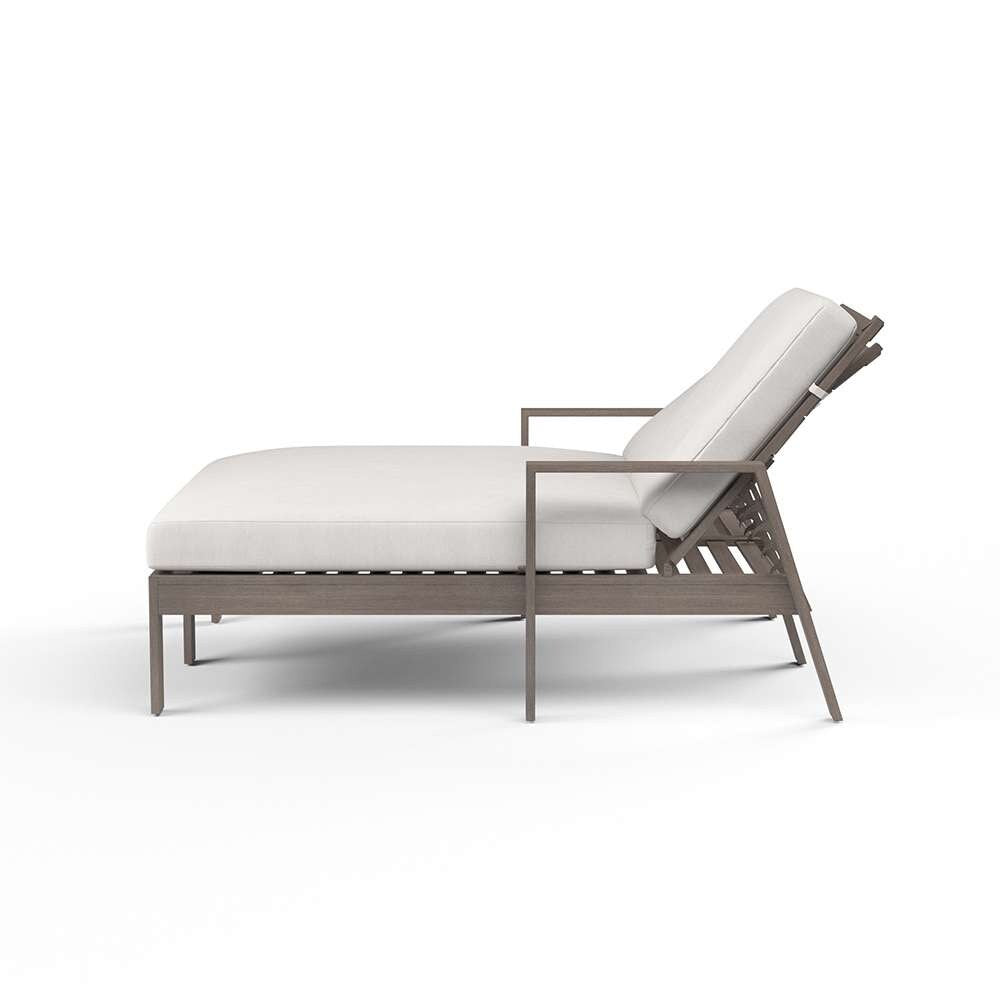 Sunset West - Laguna Double Chaise Lounge in Canvas Flax, No Welt - SW3501-99-FLAX-STKIT veiw 2
