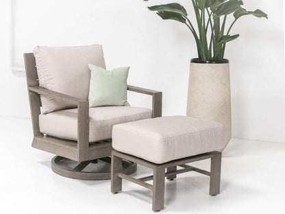 Sunset West - Laguna Ottoman in Canvas Flax, No Welt - SW3501-OTT-FLX-STKIT veiw 2