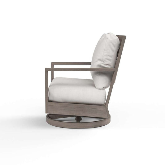 Sunset West - Laguna Swivel Club Rocker in Canvas Flax, No Welt - SW3501-21SR-FX-STKIT veiw 2