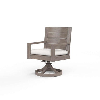 Sunset West - Laguna Swivel Dining Chair in Canvas Flax, No Welt - SW3501-11-FLAX-STKIT veiw 1