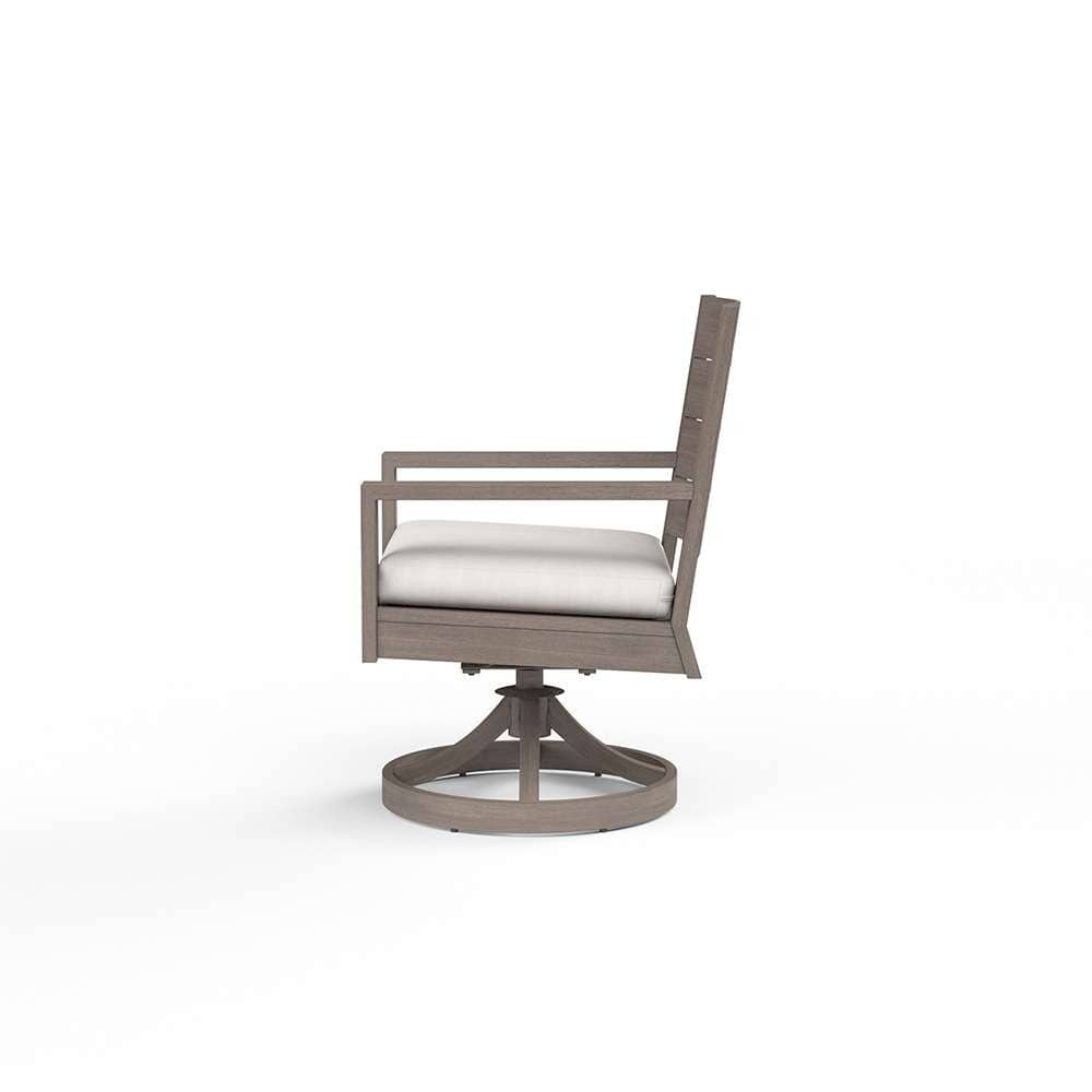 Sunset West - Laguna Swivel Dining Chair in Canvas Flax, No Welt - SW3501-11-FLAX-STKIT veiw 2