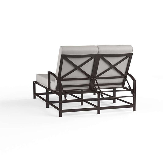 Sunset West - La Jolla Double Chaise in Canvas Flax w/ Self Welt - SW401-99-FLAX-STKIT veiw 2