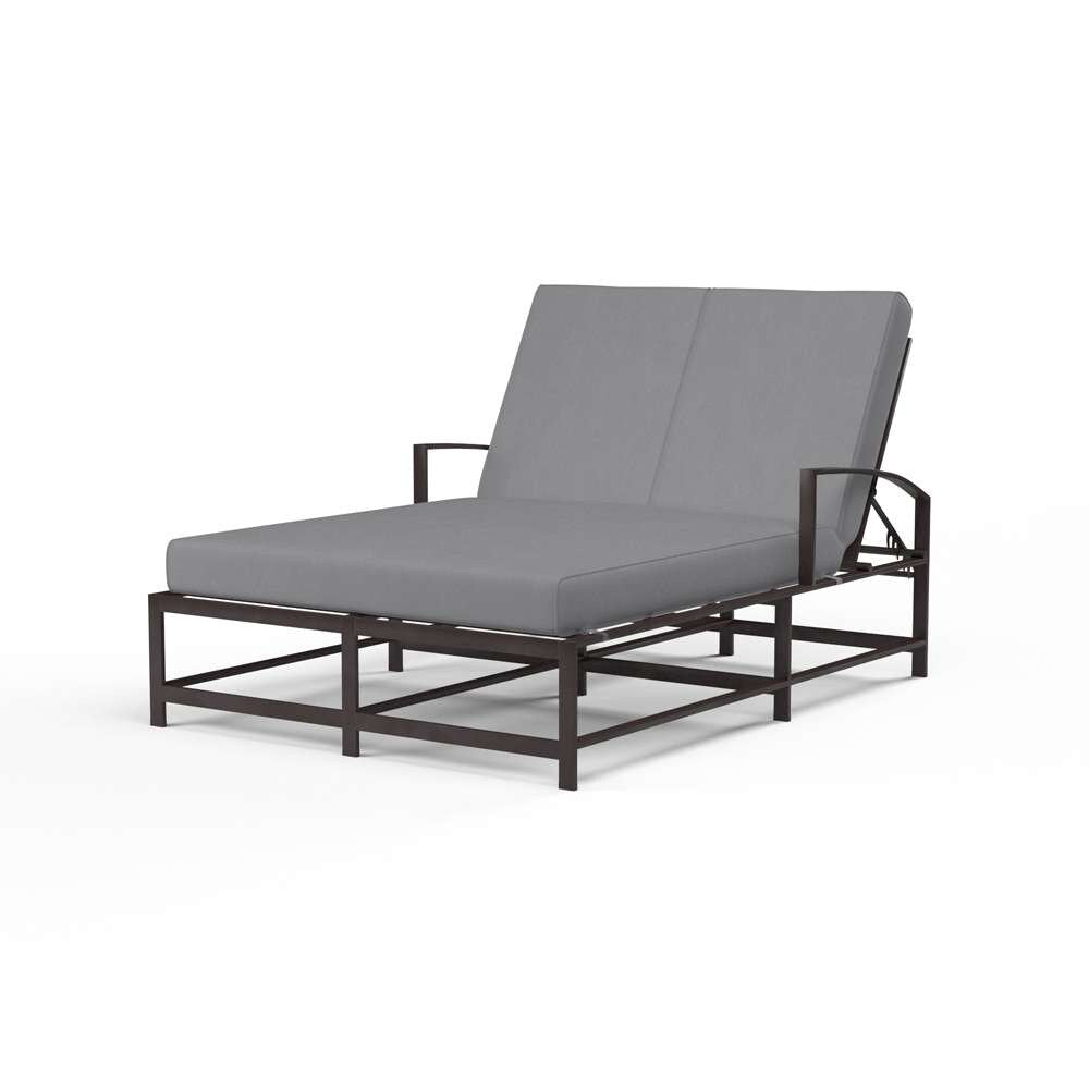 Sunset West - La Jolla Double Chaise in Canvas Granite w/ Self Welt - SW401-99-5402 veiw 1