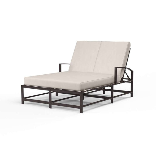 Sunset West - La Jolla Double Chaise in Canvas Natural w/ Self Welt - SW401-99-5404 veiw 1