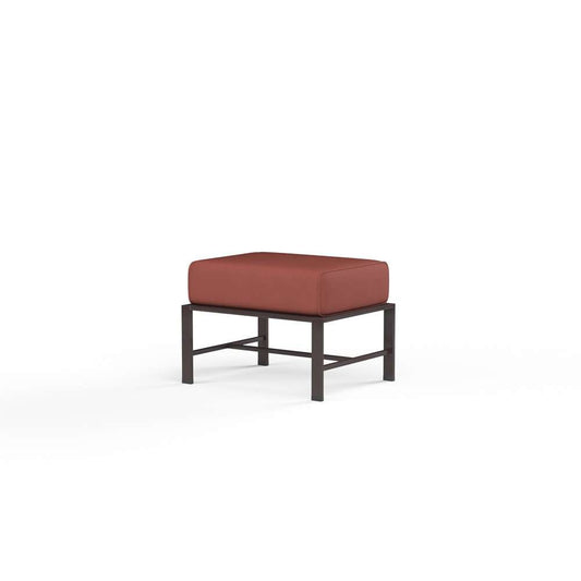 Sunset West - La Jolla Ottoman in Canvas Henna w/ Self Welt - SW401-OTT-5407 veiw 1