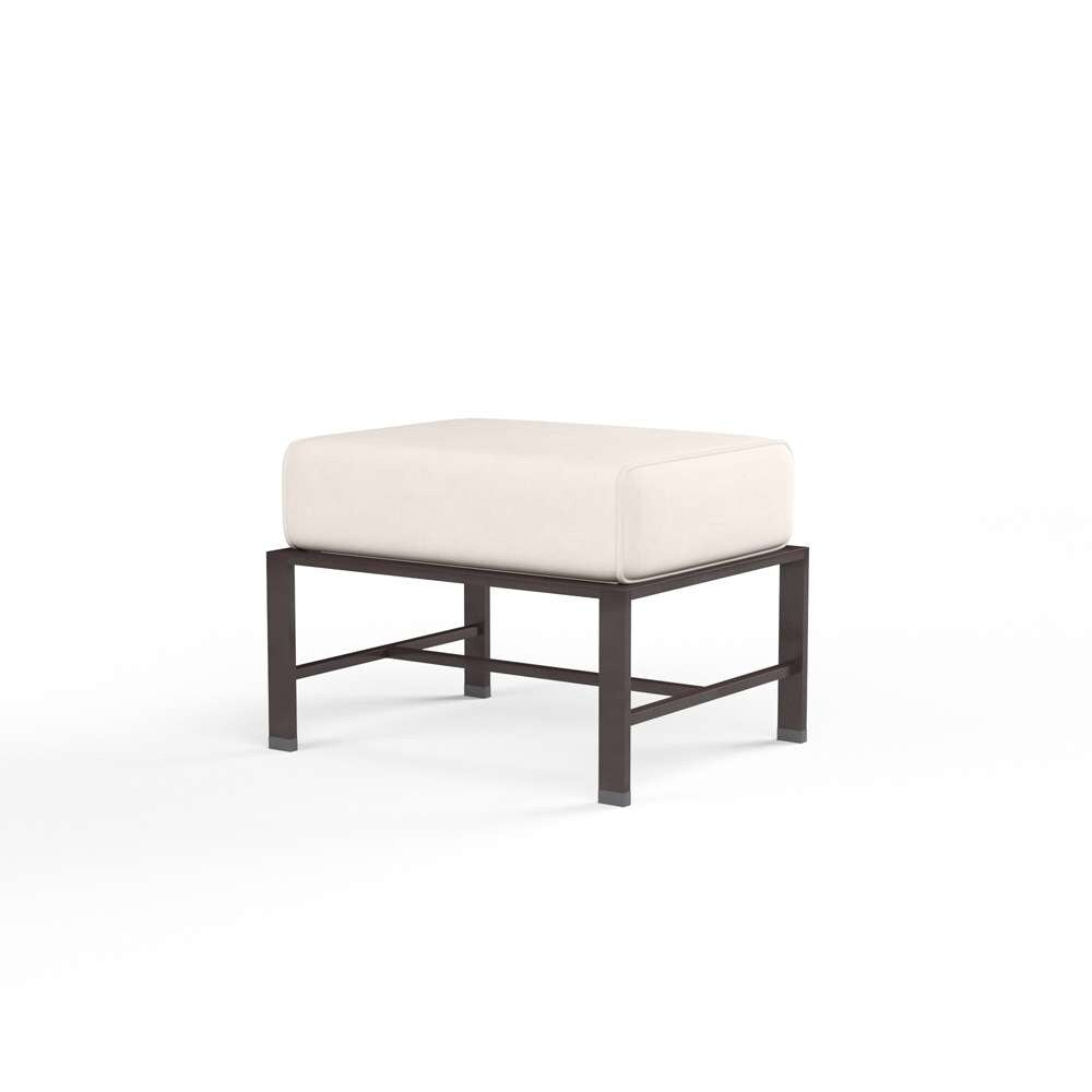 Sunset West - La Jolla Ottoman in Canvas Natural w/ Self Welt - SW401-OTT-5404 veiw 1