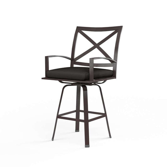 Sunset West - La Jolla Swivel Counter Stool in Spectrum Carbon w/ Self Welt - SW401-7C-48085 veiw 1