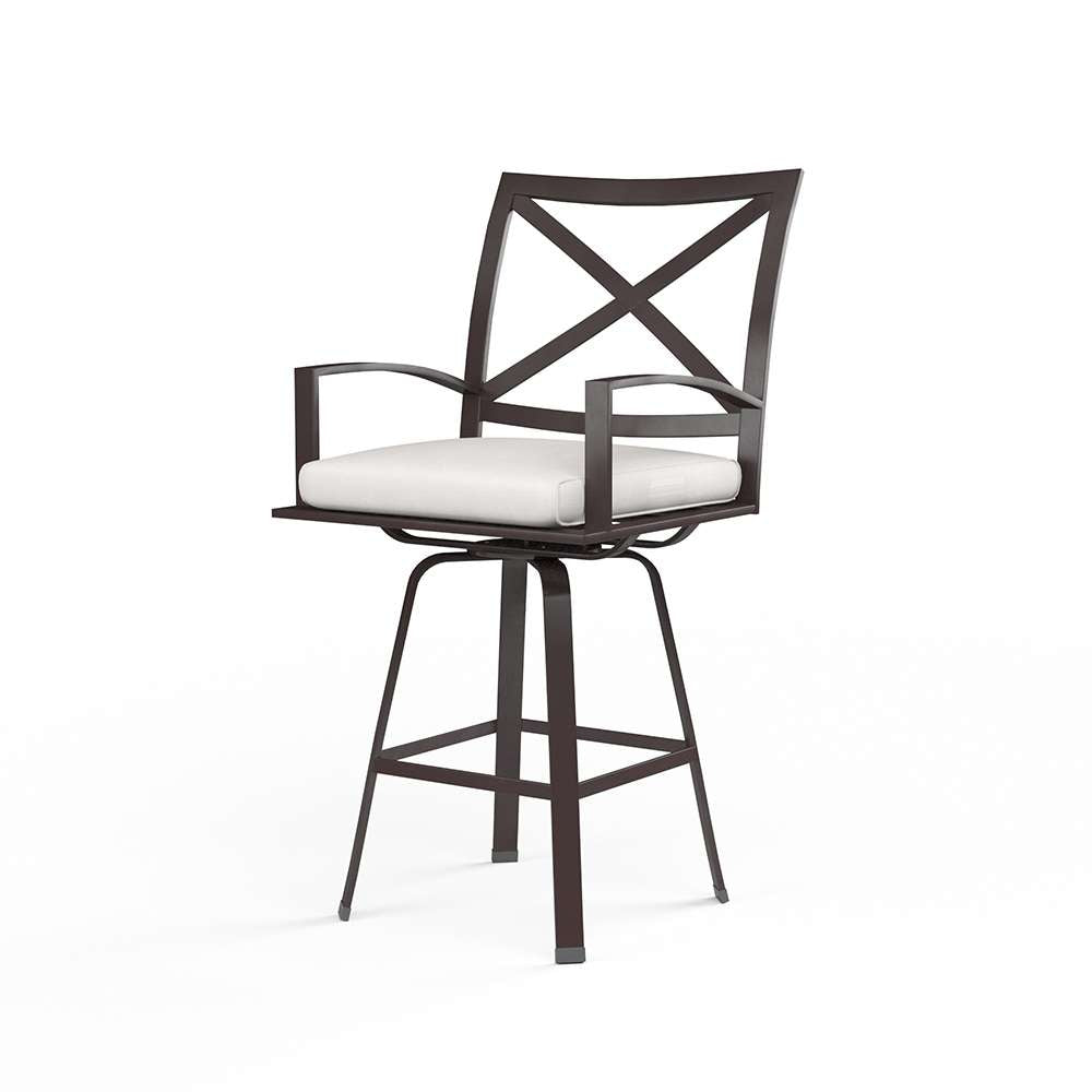 Sunset West - La Jolla Swivel Counter Stool in Canvas Flax w/ Self Welt - SW401-7C-FLAX-STKIT veiw 1
