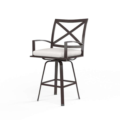 Sunset West - La Jolla Swivel Counter Stool in Canvas Flax w/ Self Welt - SW401-7C-FLAX-STKIT veiw 1