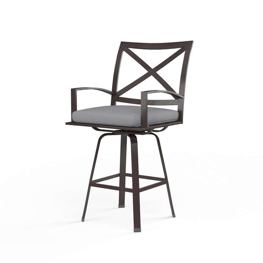 Sunset West - La Jolla Swivel Counter Stool in Canvas Granite w/ Self Welt - SW401-7C-5402 veiw 1