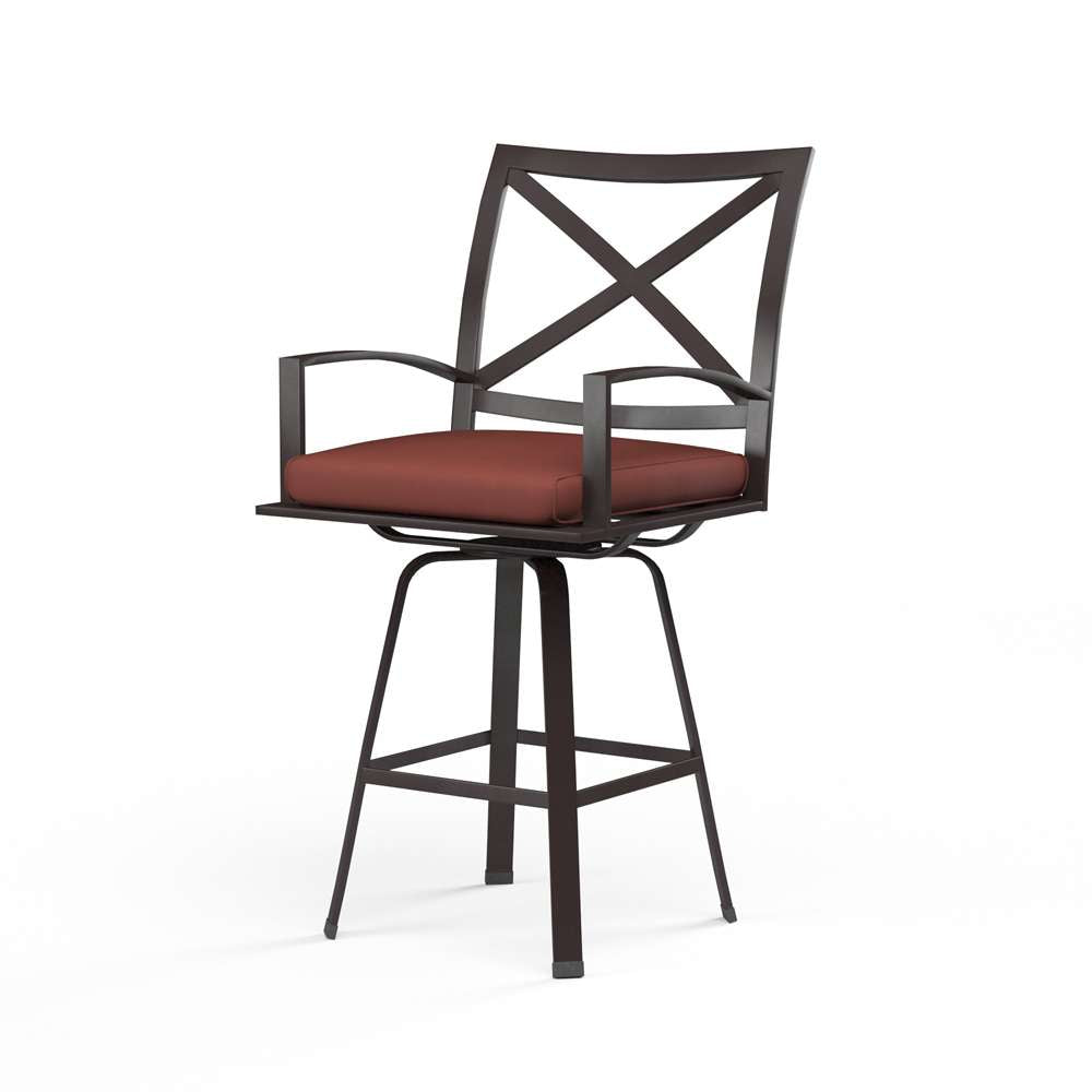 Sunset West - La Jolla Swivel Counter Stool in Canvas Henna w/ Self Welt - SW401-7C-5407 veiw 1